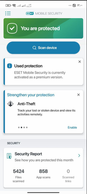 آنتی ویروس شما با موفقیت فعال شد✅